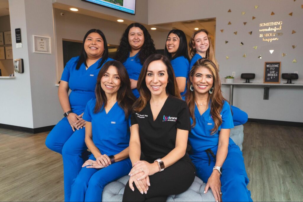 The Luv Braces team at their Austin orthodontics office, providing expert braces and Invisalign care for families